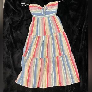 NWOT rainbow midi dress